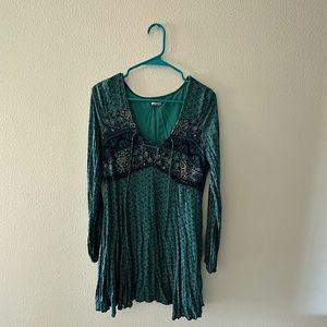 Teal Boho Hollister dress | Size Large
